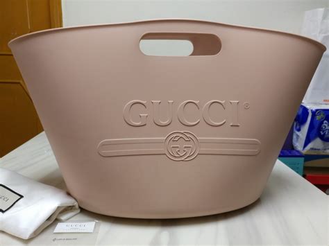 gucci logo top handle tote rubber